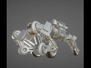 futuristic trike high poly version 4 3D Model