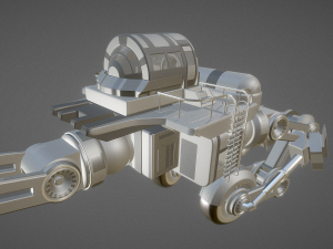 futuristic trike high poly version 4 3D Model