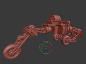 futuristic trike high poly version 4 3D Model