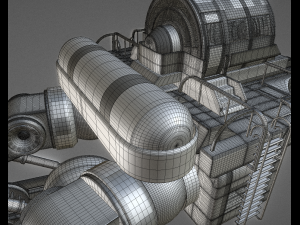 futuristic trike high poly version 4 3D Model
