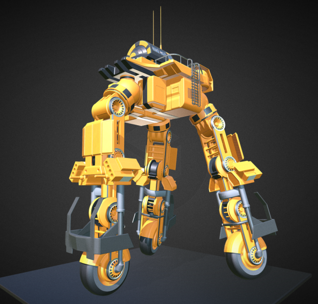 futuristic trike high poly version 5 3D Model .c4d .max .obj .3ds .fbx .stl .blend 
