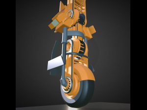 futuristic trike high poly version 5 3D Model