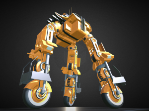 futuristic trike high poly version 5 3D Model