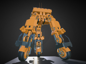 futuristic trike high poly version 5 3D Model