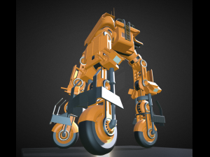 futuristic trike high poly version 5 3D Model