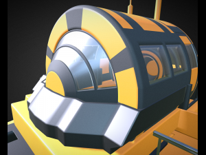 futuristic trike high poly version 5 3D Model