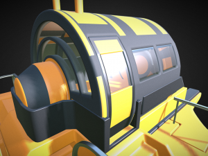 futuristic trike high poly version 5 3D Model