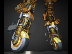 futuristic trike high poly version 5 3D Model