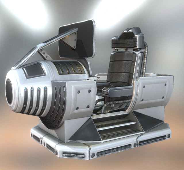 futuristic control module basic version 3D Model .c4d .max .obj .3ds .fbx .stl .blend 