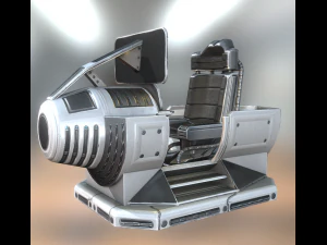 versi&oacute;n b&aacute;sica del m&oacute;dulo de control futurista Modelo 3D