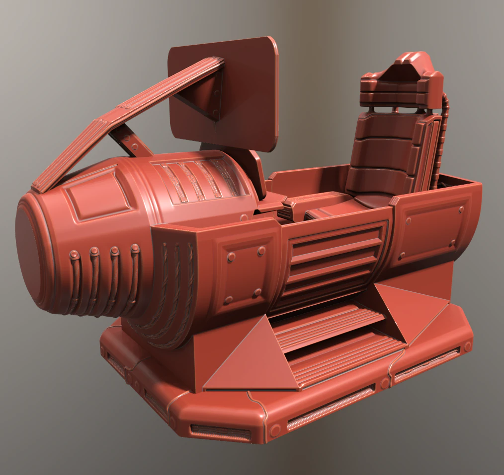 control module high poly version 3D Model .c4d .max .obj .3ds .fbx .stl .blend 