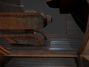 futuristic control module rusty version Modello 3D