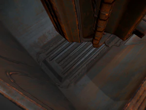 未来的な制御モジュールの錆びたバージョン 3Dモデル