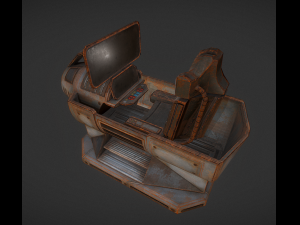 futuristic control module rusty version Modello 3D
