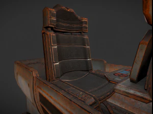 未来的な制御モジュールの錆びたバージョン 3Dモデル