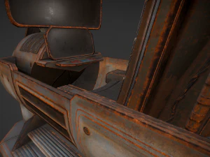 未来的な制御モジュールの錆びたバージョン 3Dモデル