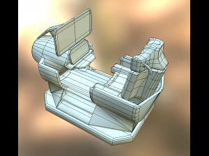 未来的な制御モジュールの錆びたバージョン 3Dモデル