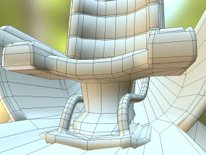 未来的な制御モジュールの錆びたバージョン 3Dモデル