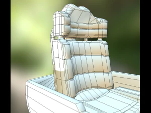 未来的な制御モジュールの錆びたバージョン 3Dモデル