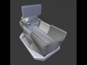 未来的な制御モジュールの錆びたバージョン 3Dモデル