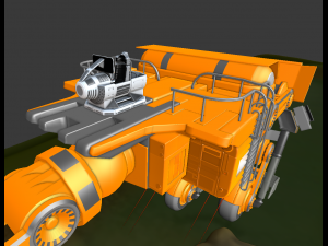 futuristic control module rusty version Modello 3D