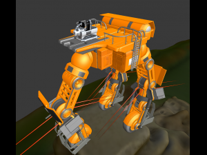 futuristic control module rusty version Modello 3D