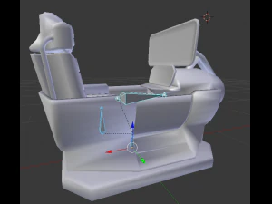 未来的な制御モジュールの錆びたバージョン 3Dモデル