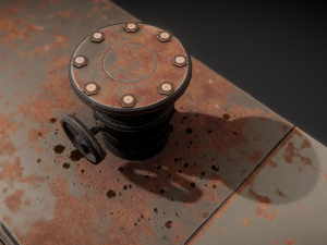 fuel tank rusty version 3D Model