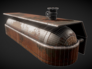 fuel tank rusty version 3D Model