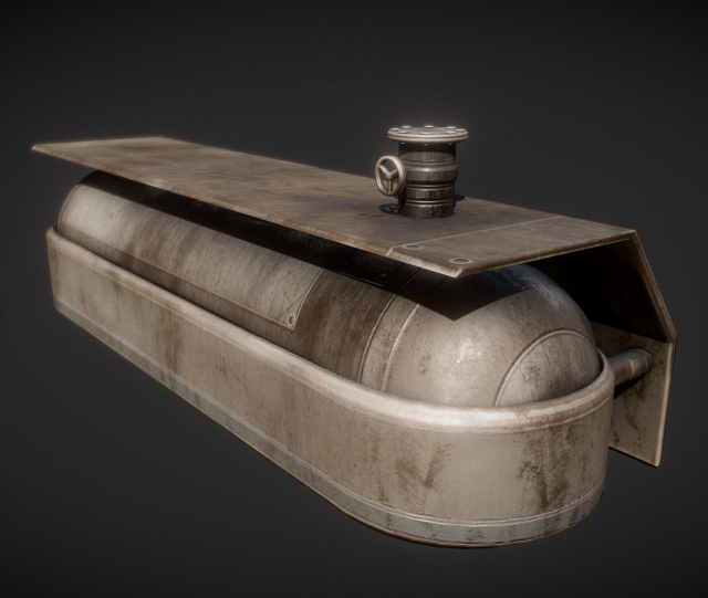 fuel tank old version Model 3D .c4d .max .obj .3ds .fbx .stl .blend