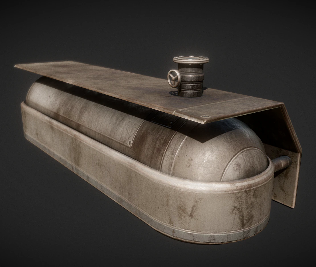fuel tank old version 3D Model .c4d .max .obj .3ds .fbx .stl .blend 