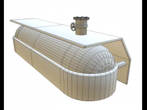 tangki bahan bakar model poli rendah Model 3D