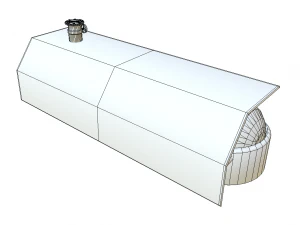 fuel tank low poly model 3D Model