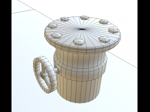 fuel tank low poly model 3D Model
