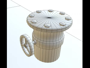 fuel tank low poly model 3D Model