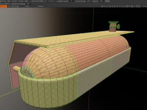 fuel tank low and high poly 3D Model