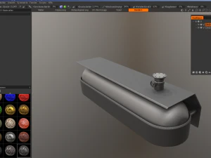 fuel tank low and high poly 3D Model