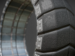 futuristic tire old version 3D Model