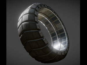 futuristic tire old version 3D Модель