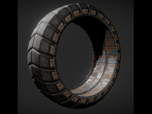 futuristic tire rusty version 3D 模型