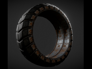 futuristic tire rusty version 3D Model