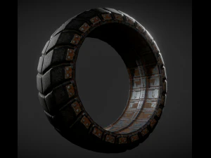 versione futuristica del pneumatico arrugginito Modello 3D