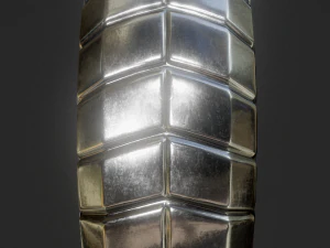 futuristic tire silver version 3D Model