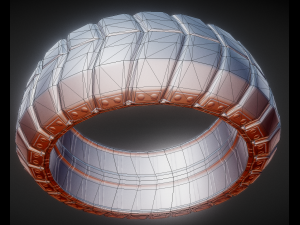 futuristic tire silver version Model 3D