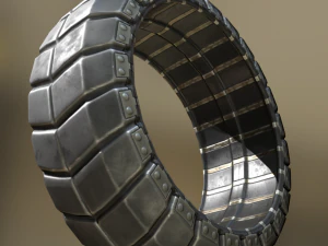 futuristica versione in metallo per pneumatici Modello 3D