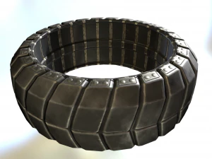 futuristic tire metal version 3D Model