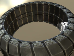 futuristic tire metal version 3D Model