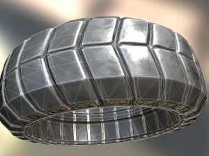 futuristic tire metal version 3D Model