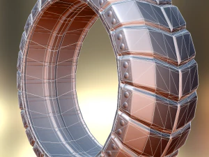 futuristic tire metal version 3D Model