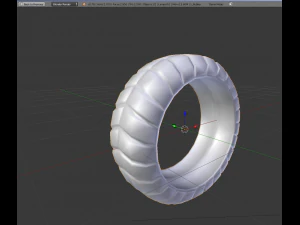 futuristic tire metal version 3D Model